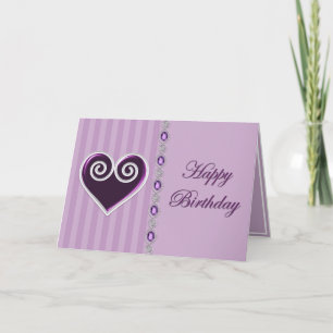 Cartão Heart and Jewels Birthday Card