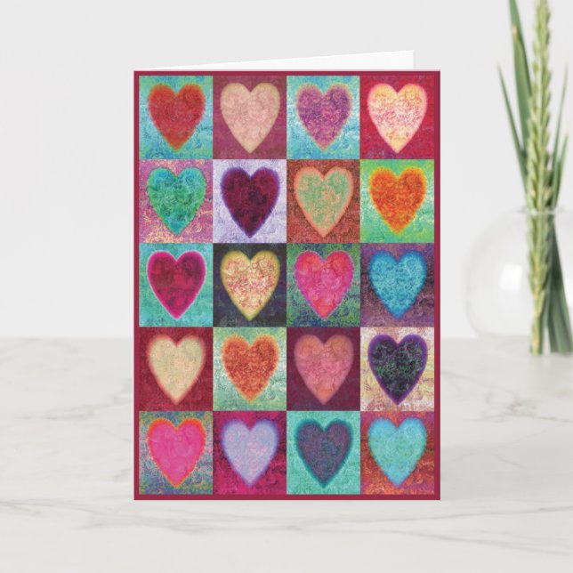 Cartão Heart Art Tiles (Frente)