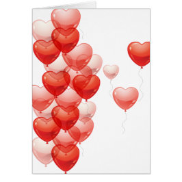 Cartão Heart balloons
