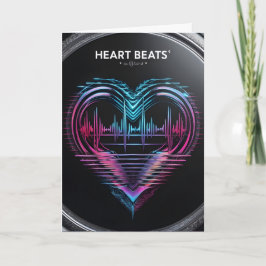 Cartão Heart Beats Greeting Card – Modern Romantic Design