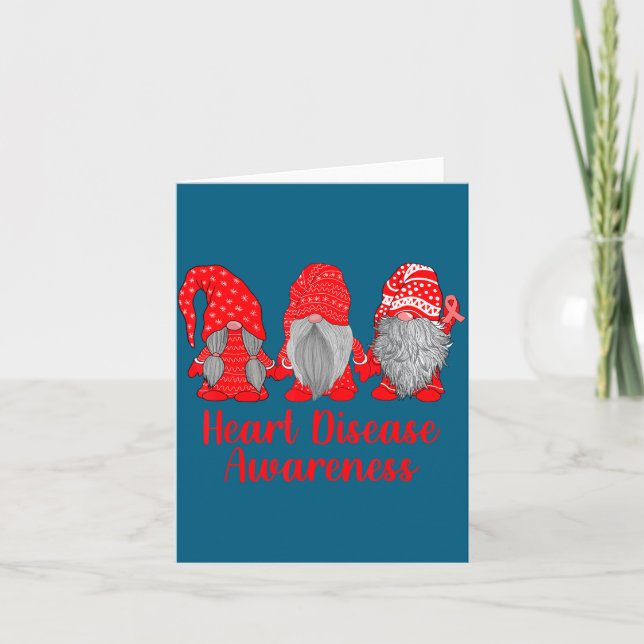 Cartão Heart Disease Awareness Wear Red In February Famil (Frente)