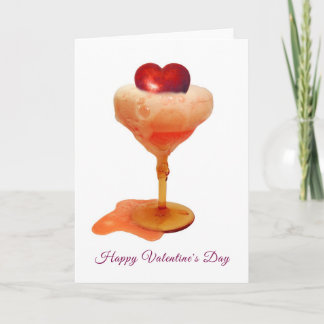 Cartão Heart Drink Valentines Card