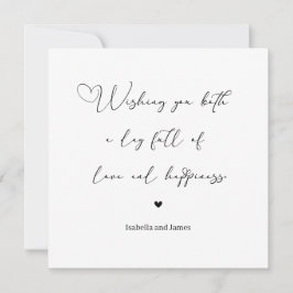 Cartão Heart Embellished Love and Happiness Wedding 