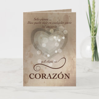 Cartão Heart Encouragement, Spanish, Religious