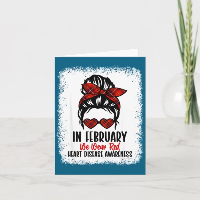 Cartão Heart Health Heart Disease Awareness Heartbeat Chd (Frente)