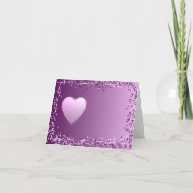 Cartão Heart Note cards for weddings, showers and more. (Frente)