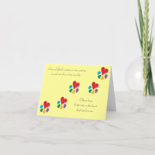 Cartão Heart-Paw_"Footprints on the Heart" pet sympathy