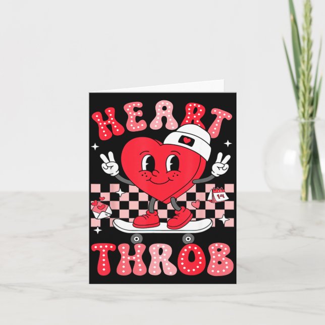 Cartão Heart Throb Groovy Valentine Toddler Men Boys Cute (Frente)