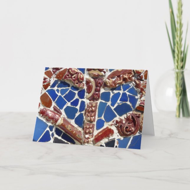 Cartão Heart Tiles from Barcelona (Frente)