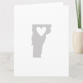 Cartão Heart Vermont Shape Cinza Vermonter Love Adore
