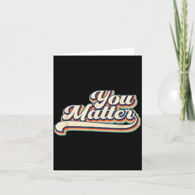 Cartão Heart You Suicide Prevention Awareness Retro Vinta (Frente)