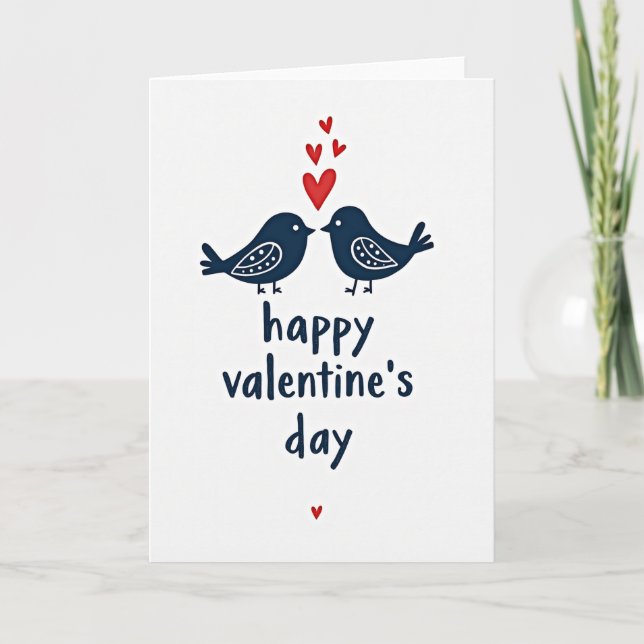 Cartão Heartfelt Birds Love Card (Frente)
