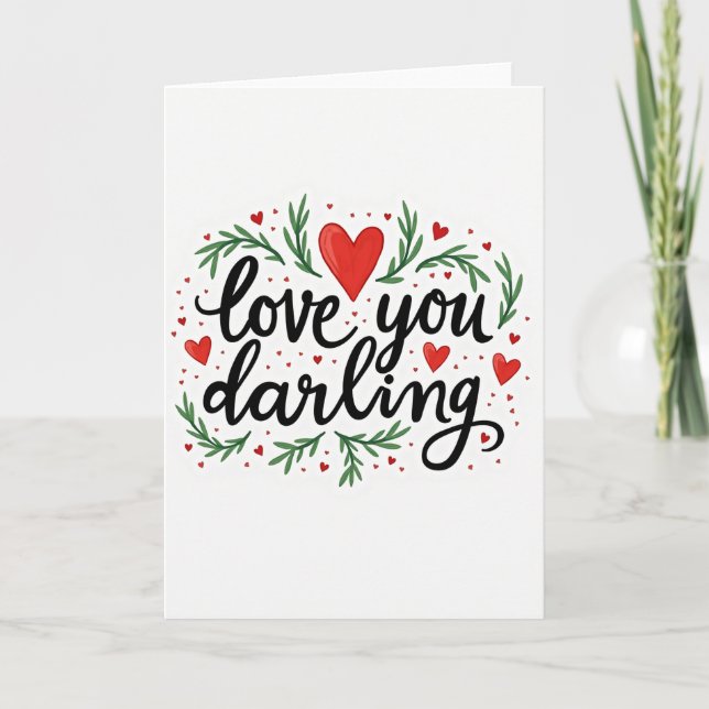 Cartão Heartfelt Botanical Love Card (Frente)