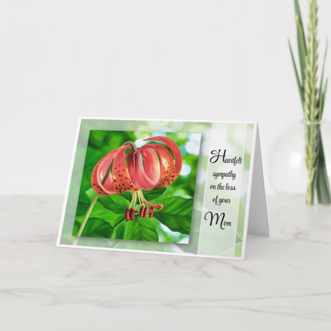 Cartão Heartfelt Sympathy on the Loss of Your Mom - Card (Frente)