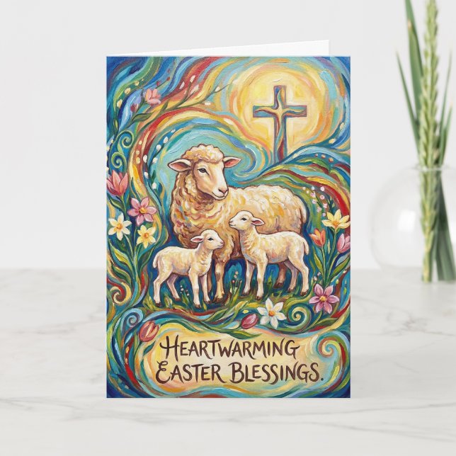 Cartão Heartwarming Easter Blessings Easter Card (Frente)