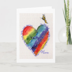 Cartão Heartwishes com borboleta amarela