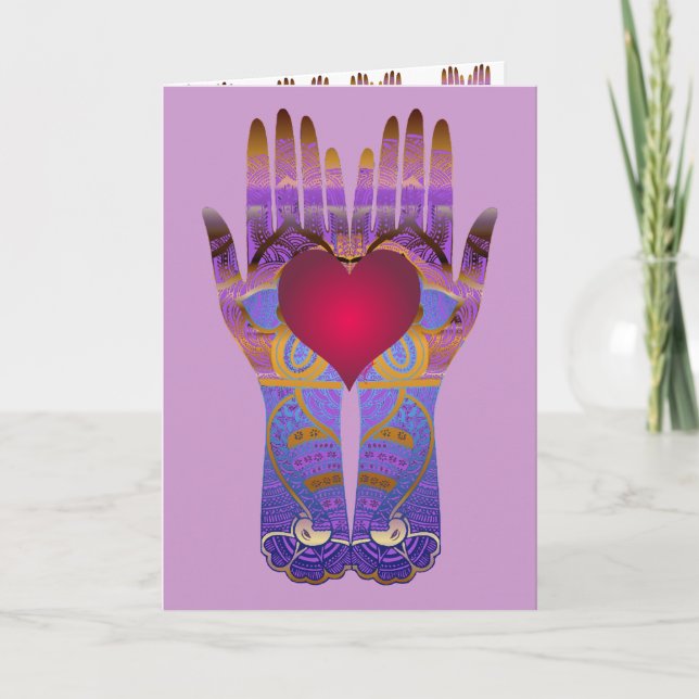 Cartão Heaven Hands Greeting Card (Frente)