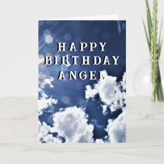 Cartão Heavenly Clouds  "Happy Birthday" "Angel"