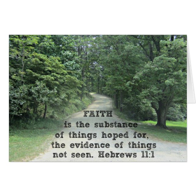 Cartão Hebraico 11:1 (Frente Horizontal)