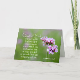 Cartão Hebraico 11:6 Sem fé não pode agradar a Deus, Bíbl