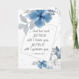 Cartão Hebraico 13:5 NUNCA te deixarei