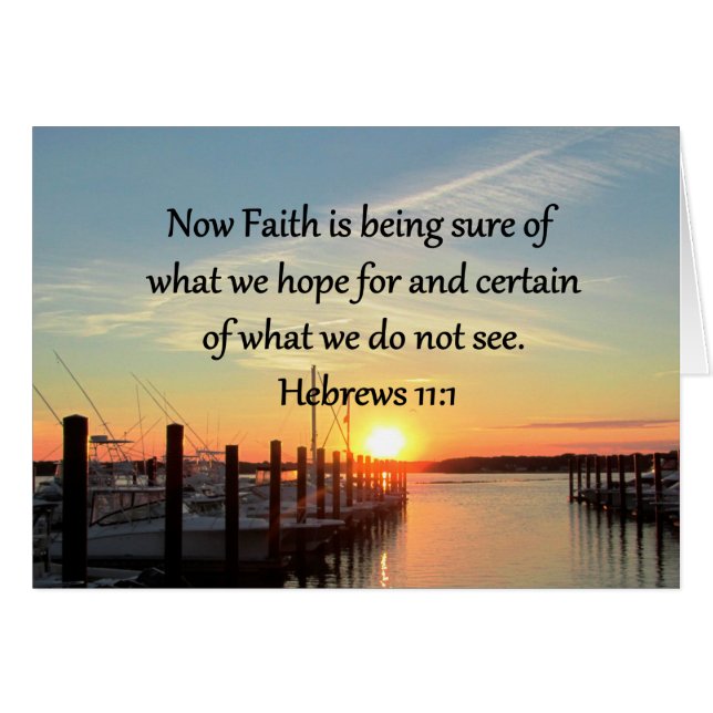 CARTÃO HEBREWS 11:11 SUNSET DESIGN (Frente horizontal)