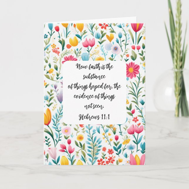 Cartão Hebrews 11:1 Greeting Card (Frente)