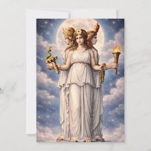Cartão Hécate Tríplice Deusa Arte Celestial da Lua – mito