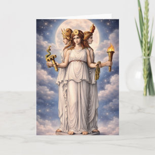 Cartão Hécate Tríplice Deusa Arte Celestial da Lua – mito