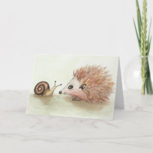 Cartão Hedgehog e Snail