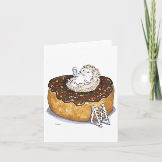 Cartão Hedgehog Indulgence (Frente)