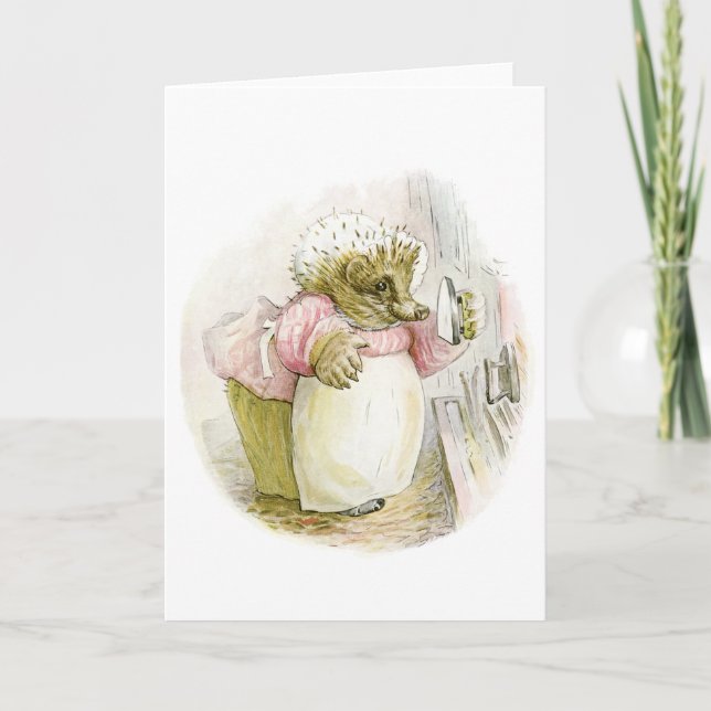 Cartão Hedgehog with Iron Mrs Tiggy-Winkle (Frente)