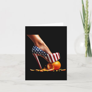 Cartão Heels Squash Orange; Eleição de Kamala Harris