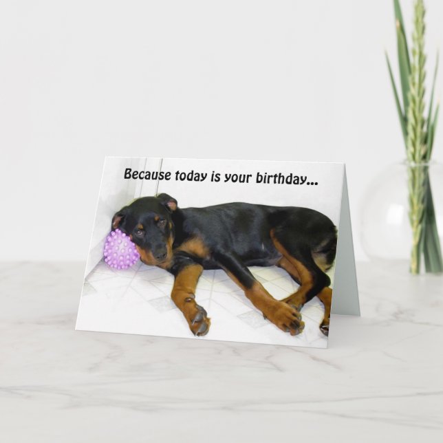 Cartão Heidi and Ball Birthday Card (Frente)