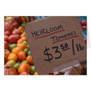 Cartão Heirloom Tomatoes Greenmarket Farmer's Market NYC