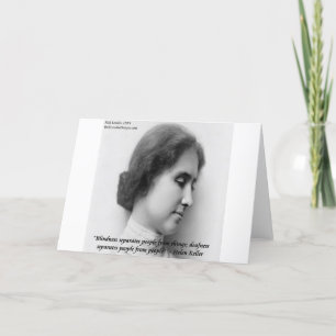 Cartão Helen Keller & Famous Deaf/Blind Quote