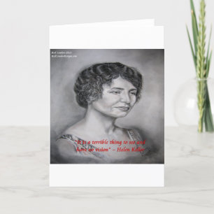 Cartão Helen Keller Having Vision Wisdom Quote