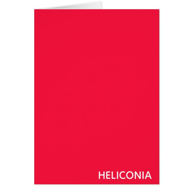 Cartão Heliconia red color name (Frente)