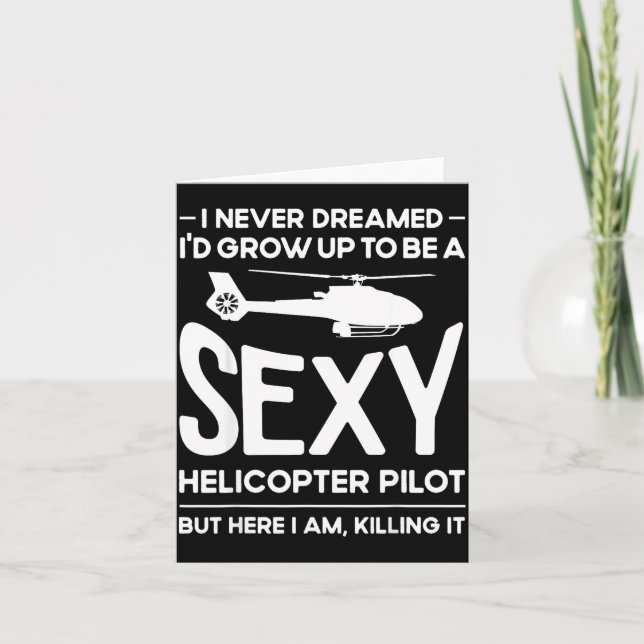 Cartão Helicopter Lot Design For Men Women Helicopter Lov (Frente)