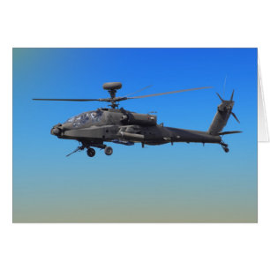 Cartão Helicóptero de AH-64 Apache