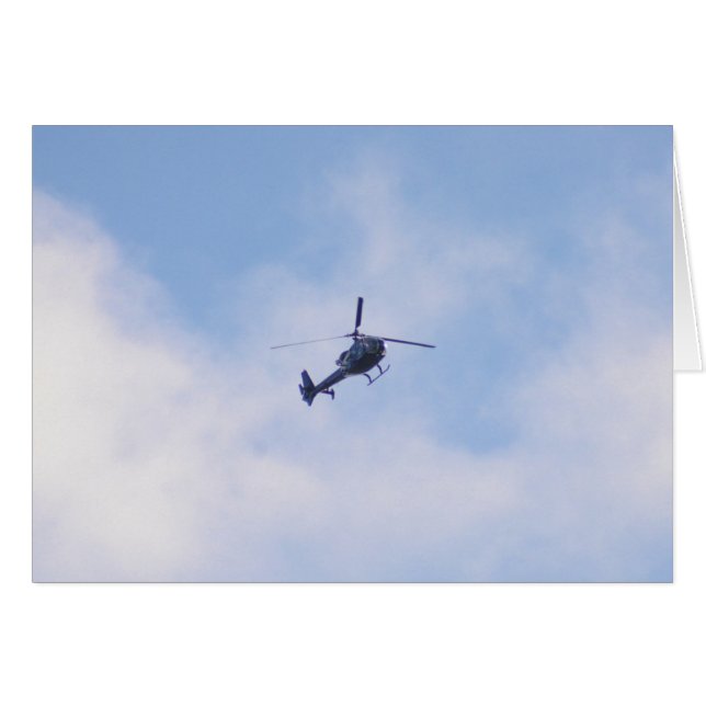 Cartão Helicóptero Gazelle (Frente Horizontal)