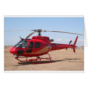 Cartão Helicóptero, vermelho