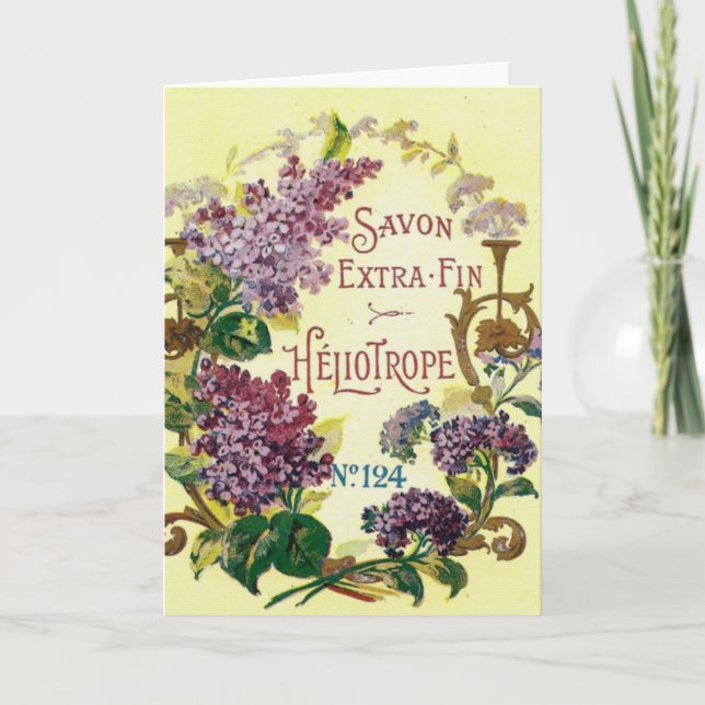 Cartão Heliotrope Savon Greeting Card (Frente)