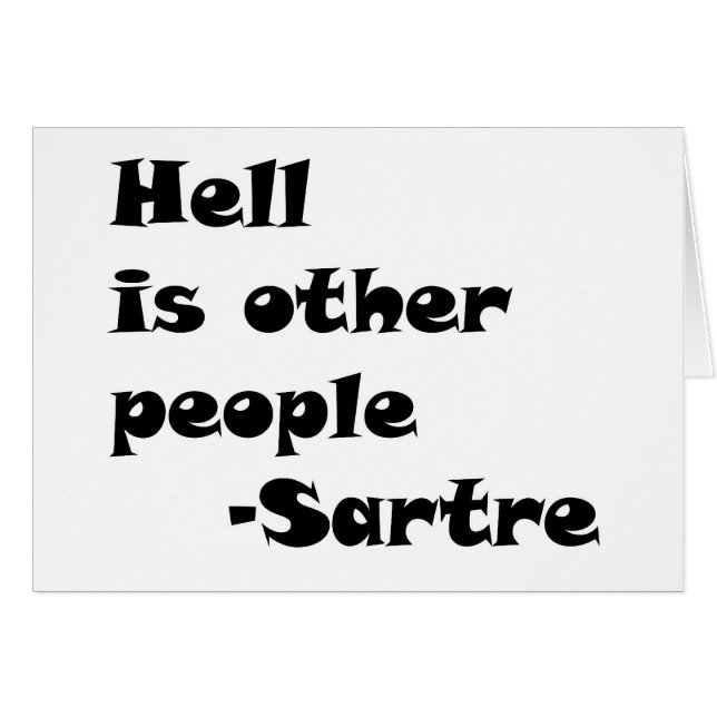 Cartão HellIsOtherPeople (Frente Horizontal)