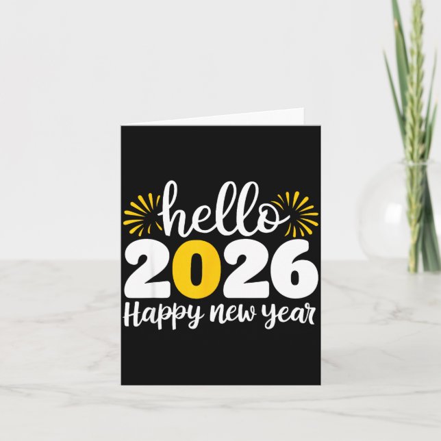 Cartão Hello 2026 Happy New Year 2026 New Year's Eve Part (Frente)