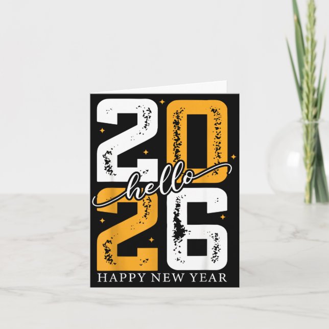 Cartão Hello 2026 Happy New Year 2026 New Year's Eve Part (Frente)