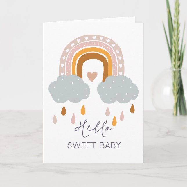 Cartão Hello Baby Card | New Parents Card (Frente)