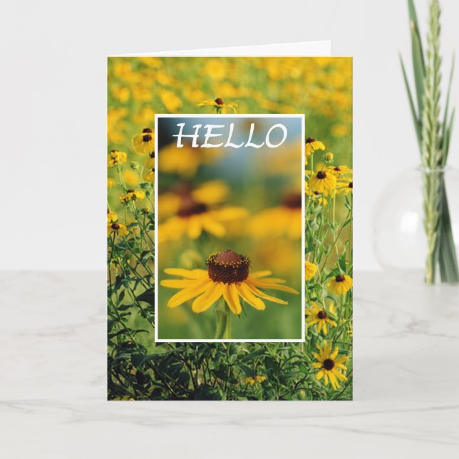 Cartão Hello - Black-Eyed Susans Greeting Card (Frente)