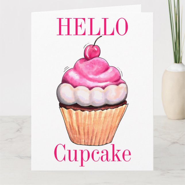 Cartão Hello Cupcake BIG Greeting Card - SRF (Frente)