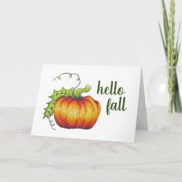 Cartão "Hello Fall" Pumpkin greeting card